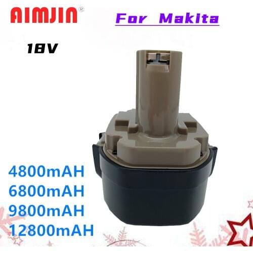 Newest 18V 4.8/6.8/9.8/12.8AH Ni-CD Rechargeable Tools Battery 18V Ni-Cd for MAKITA 1822 192826-5 192827-3 PA18 free shipping