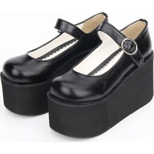 Angelic imprint woman mori girl lolita cosplay shoes lady high trifle heels pumps women princess dress party platform shoes 10cm