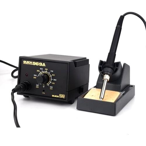 Antistatic Temperature Control Adjustable Electricity Soldering Iron QUICK969A 60W For Phone Repair Welding Soldering Station