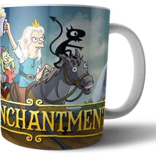 Disenchantment Cup Cute Mugs Animated Cool Mugs Regular Size Beautiful Gift Tea Milk Coffee Cups Christmas Gifts Ceramic Creative Latte Quality Kitchen Lovers Original Licensed Personalized