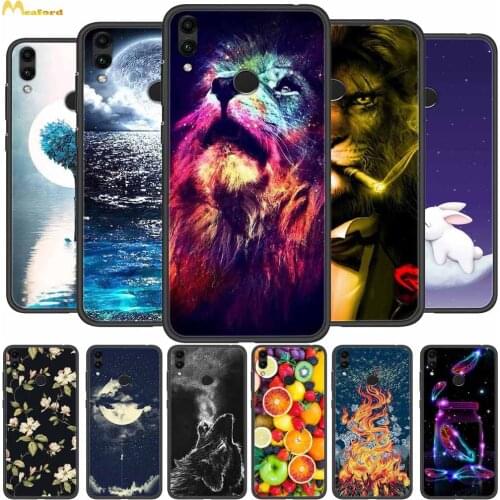 For Honor 8c Case Lion Soft Silicone Back Cover For Huawei Honor 8s 8A Phone Cases Honor8C 8 C BKK-L21 TPU Black Bumper Funda