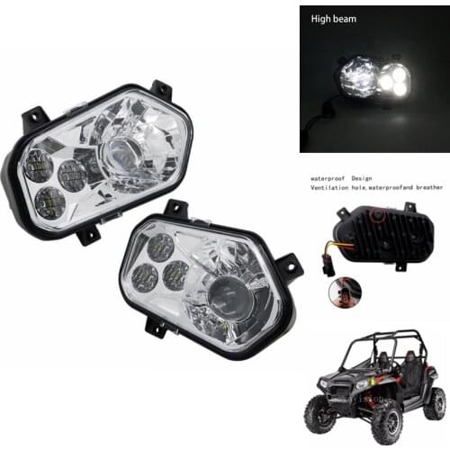 For Polaris RZR XP 900 New LED head light Atv Headlights RZR 800 LED projector headlamp Atv Accessories