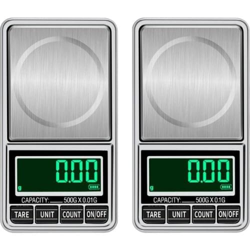 USB Charging Pocket Scale 500g/0.01g Electronic Protable Digital Jewelry Scales