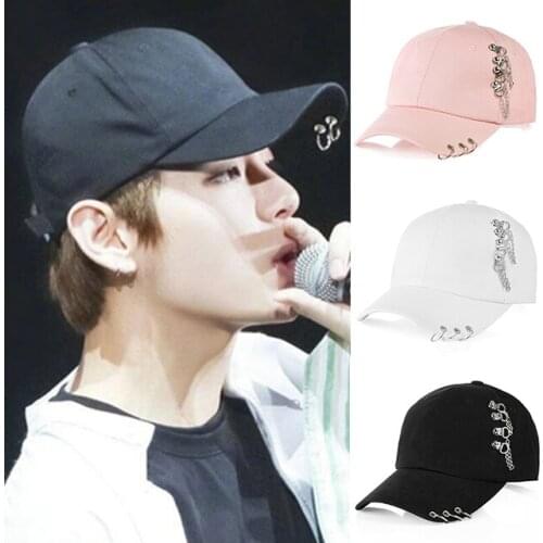 Fashion Baseball Cap With Rings Kpop SUGA J HOPE JIN Snapback Trucker Hat Dad Women Adjustable Golf Ball Sport Casual Sun Cap