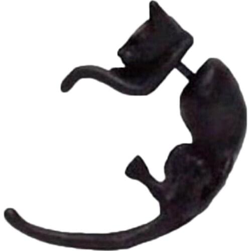 Fashion Jewelry Stereo-fluorescence Long Tail Leopard Cat Piercing 1 Piece Ear Stud Drop Shipping