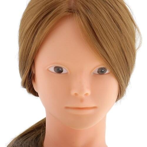26" Cosmetology Mannequin Head Hairdresser Soft Wig Training Pratice Tool