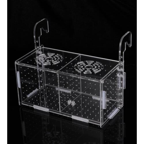 Transparent Fish Tank Breeding Isolation Box Aquarium Incubator Hatching Boxes Multifunctional Acrylic Fish Tank Holder(Hook Pat