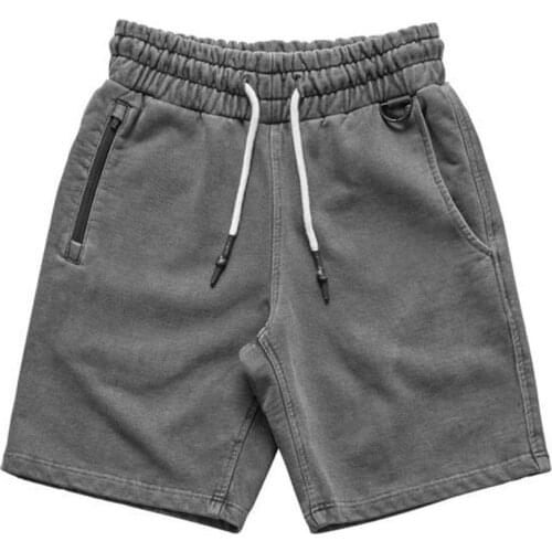 Casual Solid Color Shorts Mens Gym Fitness Workout Cotton Short Pants Male Summer Running Sport Bermuda Knee Length Sweatpants