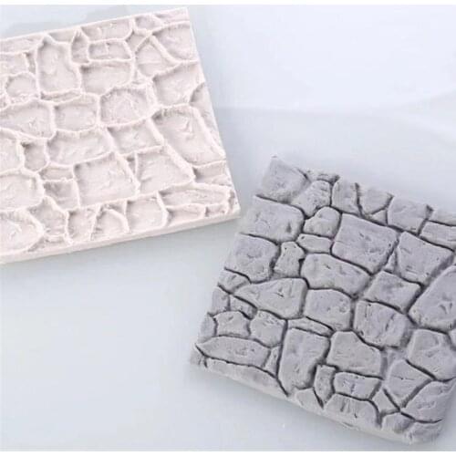 Ancient stone brick wall texture fondant cake mould Antique stone brick wall mould cake surrounding decoration