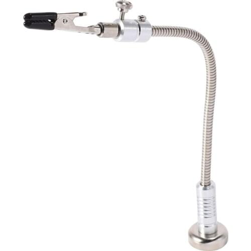 Universal 160mm Flexible Arm Soldering Clamp Clip Magnetic Base PCB Fixture Tools DIY Hands Free Clip Suitable for Any Metal