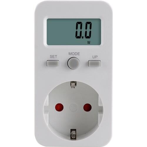 EU Plug Wattmeter Energy Meter LCD Power Meter Digital Display Watt Monitor Measuring Outlet Power Analyzer Socket