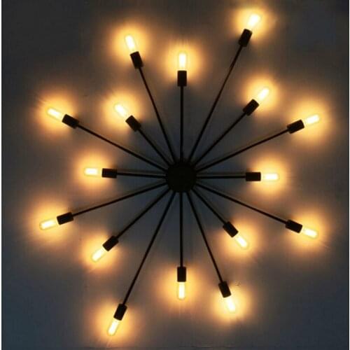 Vintage Spider Ceiling Lights For Home Luminaire Wrought Iron Ceiling Lamp E27 Bulb Living Room Lamparas De Techo