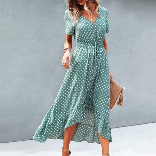 YUAZHOQI Summer Short Sleeve Dresses