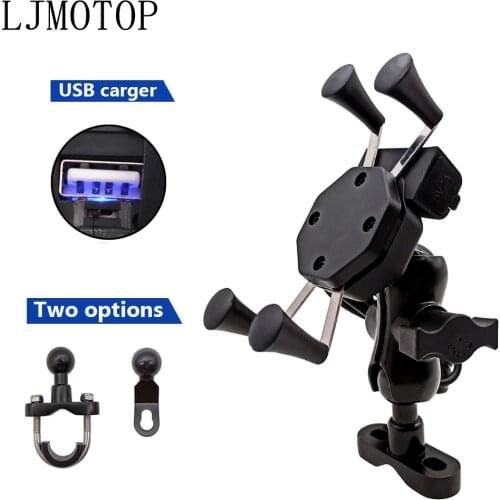 Chargeable Motorcycle GPS Phone holder Wired USB Universal Mount For HONDA CBR1100XX / BLACKBIRD ST1300/ST1300A VFR800 CBR125R