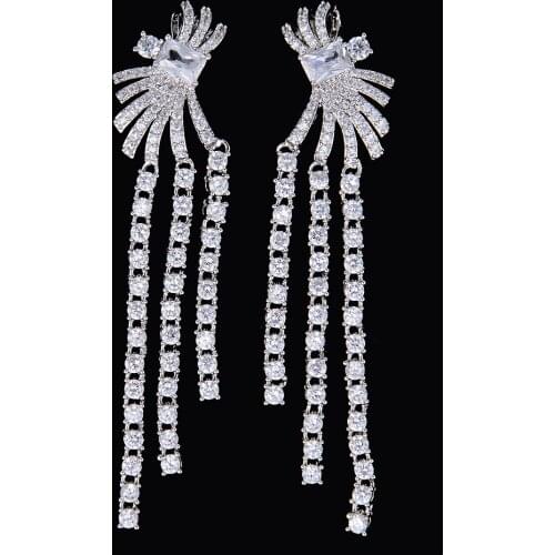 Blachette High Quality Plated Irregular Shape Long Tassel Dangle Drop Earrings Women Girls Party Daily Performance Anniversary