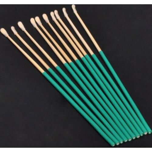 1Pc Bamboo Ear Cleaner Spoon Anti-Skid Green Rubber Handle Earpick Earwax Removal With Soft Silicone Cover Head Health Care