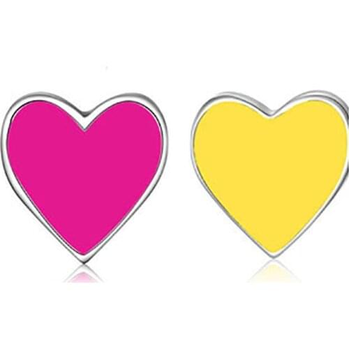 10pcs Enamel Love Heart floating charms for Living glass locket