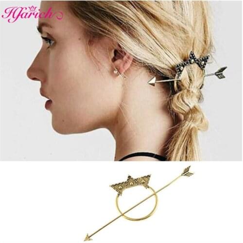 2021 Bohemia New Creative Semicircle Crown Bow Arrow Headband Hairpin Fashion Elegant Hair Clip Hair Accessories For Women Girls