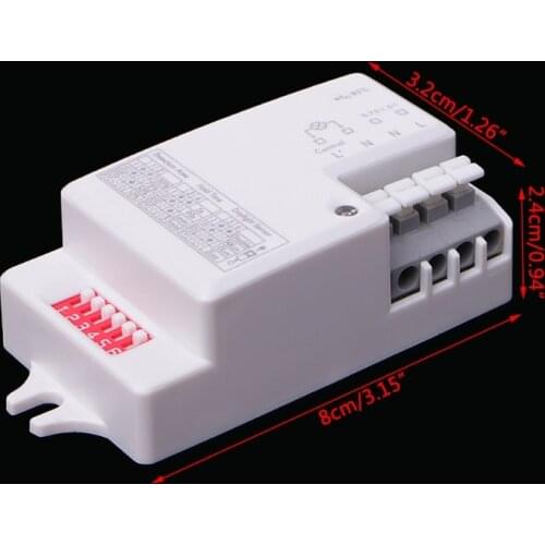 AC 220V-240V/50Hz Microwave Sensor Switch Body Motion Detector For LED Light Sensors Switches