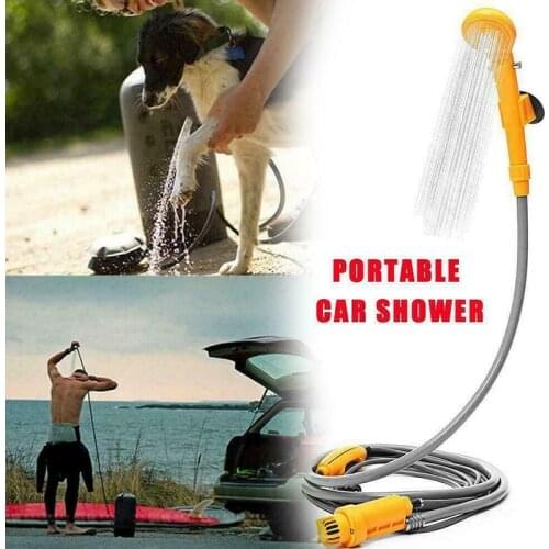 Car Rain Shower Sprayer Portable Camping Shower 12V Outdoor Car Wash Set Travel for Pet Dog Car Wash