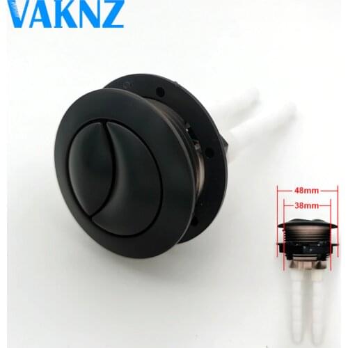 Dual Flush Toilet Tank Black colour Button Round shape Toilet Push Buttons Bathroom Accessories 38mm