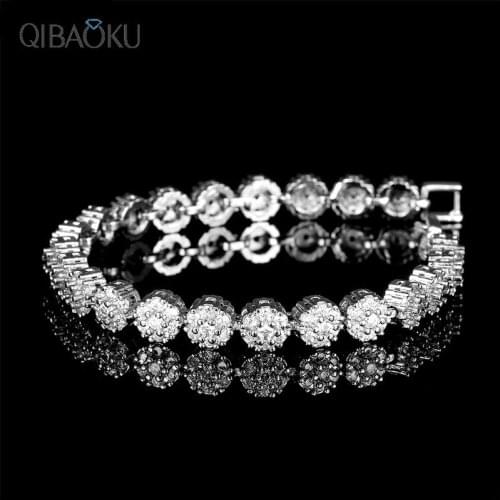 Shiny Bracelet Bangles White Zircon Jewelry Gift Wedding Party Wholesale Charm Bracelet Luxury Bracelets for Women