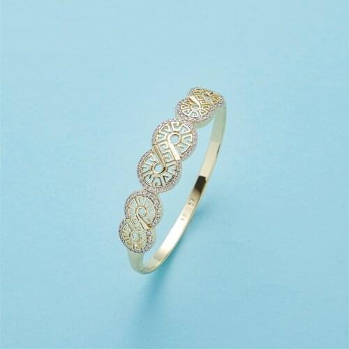 2020 oct 14k gold copper bracelet Moroccan women wedding charm gold color bracelet