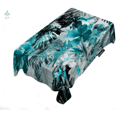 Tropical Jungle Forest Floral Palm Tree Leaves Table Cover