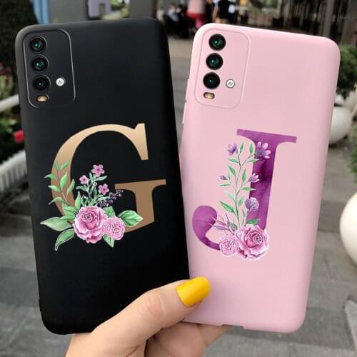For Xiaomi Redmi 9T Case Letter Painted Coque Soft Silicone Phone Cover For Redmi 9T Funda Redmi9T 9 T Bumper Fashion Shell Bags