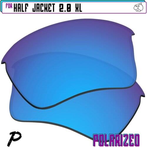 EZReplace Polarized Replacement Lenses for - Oakley Half Jacket 2.0 XL Sunglasses - Blue P