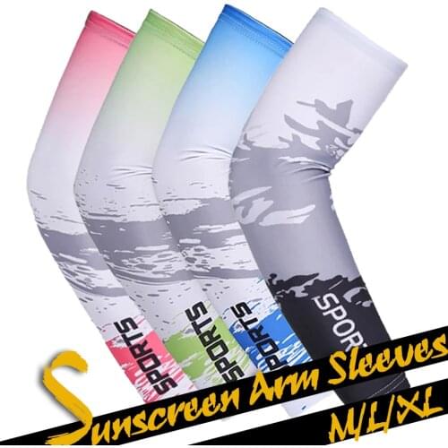 GOBYGO Summer Sun Protection Cool Sleeves Lightweight Breathable Comfortable Skin-friendly Quick-drying Cycling Running Sleeves