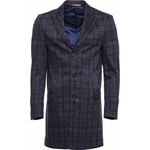 Plaid Smoked Over Knee Topcoat