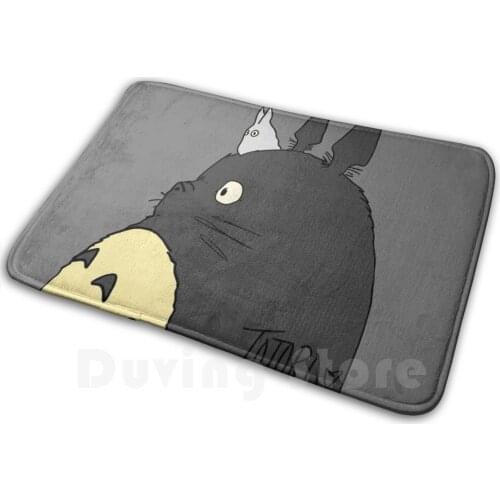Totoro Studio Ghibli Fluffy Signed Mat Rug Carpet Anti-Slip Floor Mats Bedroom Totoro Fluffy My Neighbor Totoro Studio Studio