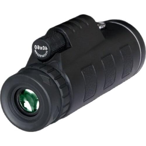 Telescope Monocular 40X60 Zoom Monocular Binoculars Clear Weak Night Vision Pocket Telescope with SmartPhone Holder for Camping