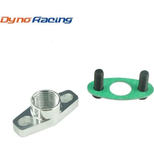 New Aluminum AN10 1/2NPT T3 T4 Turbo Oil Drain Return Flange Adapter Kit Turbo Fitting YC100756-TF005