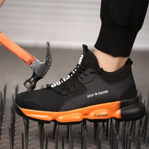 New Mens safety shoes fashion outdoor European standard steel toe cap anti-smashing anti-puncture Safety Work Shoes 8201 orders