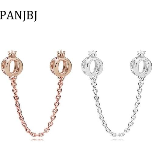 New Original Alloy Bead Crown Rose Gold Charm Chain Fit Bracelet Necklace DIY Women Jewelry