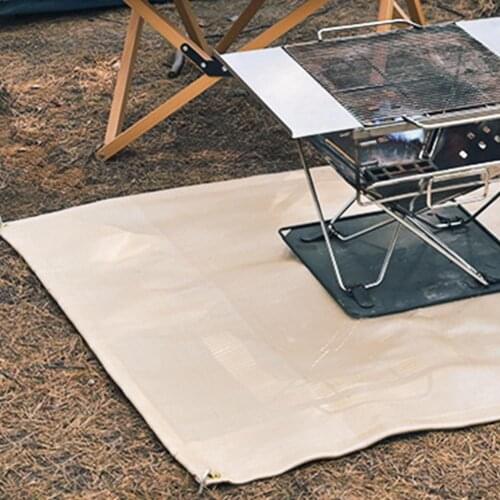 Fireproof Grill Mat Fire Pit Mat Deck Grass Protector Outdoor Patio Wood Burning Gas Pits Pad BBQ Camping Picnic Cooking Tool