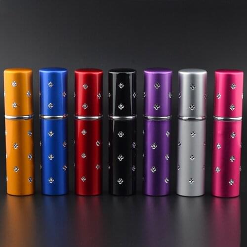 5 Pieces 5ml Refillable Portable Mini perfume bottle &Traveler Aluminum Spray Atomizer Empty Parfum Bottle