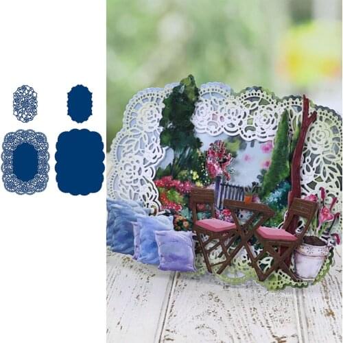 Hollow Lace Metal Cutting Dies for DIY Scrapbooking Crafts Dies Cut Stencils Maker Photo Album Template Handmade Decoration New