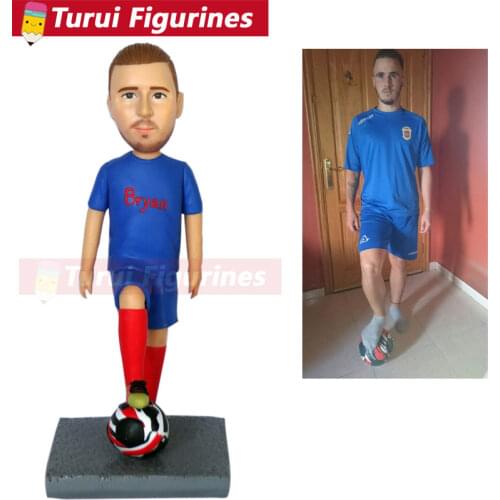 Make a bust from photos custom sports bobblehead for football players soccer bobble head dolls polymer clay sculpture hoem decor