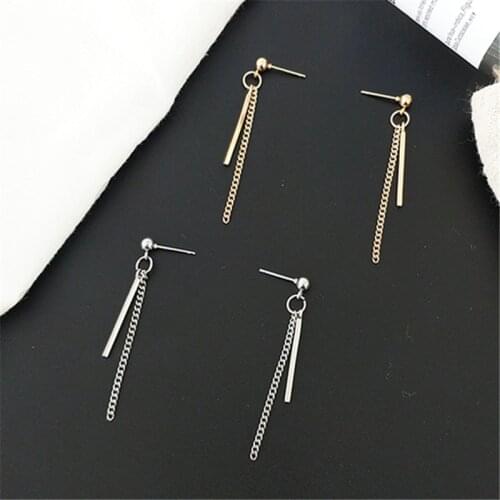 Fashion woman earrings Temperament contracted combination chain earrings harajuku girls punk female stud earrings for women