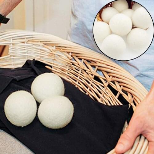 Laundry Clean Ball Reusable Natural Organic Laundry Fabric Softener Ball Premium Organic Wool Dryer Balls 1PC