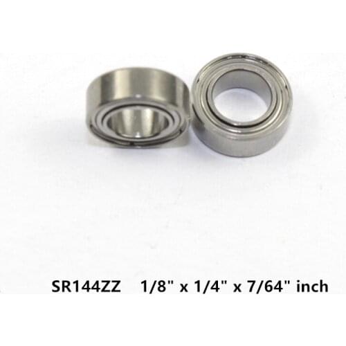 50pcs/100pcs high quality SR144ZZ 1/8" x 1/4" x 7/64" inch Stainless Steel Ball bearing 3.175x6.35x2.78 R144ZZ R144 ZZ