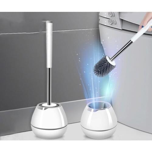 Toilet Brush Quick Draining Clean Tool Brush Wall-Mounted Floor-Standing Long Handle Bathroom Cleaning Accessories