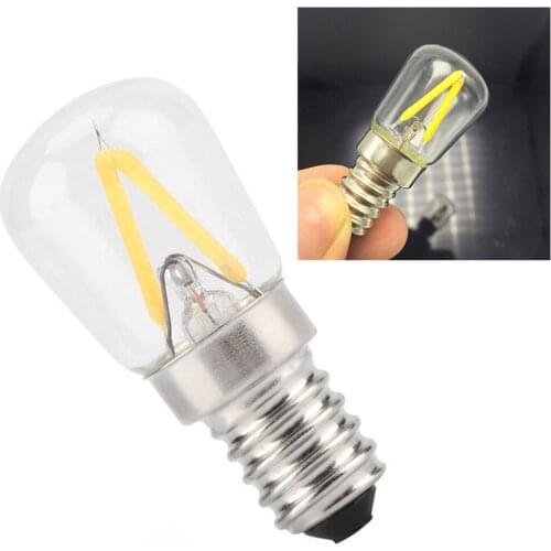 E14 LED Refrigerator Fridge Bulb Chandeliers Lamp Mini Night Bulb 2W AC 220V-240V LED Filament Bulbs Retro Light Warm White
