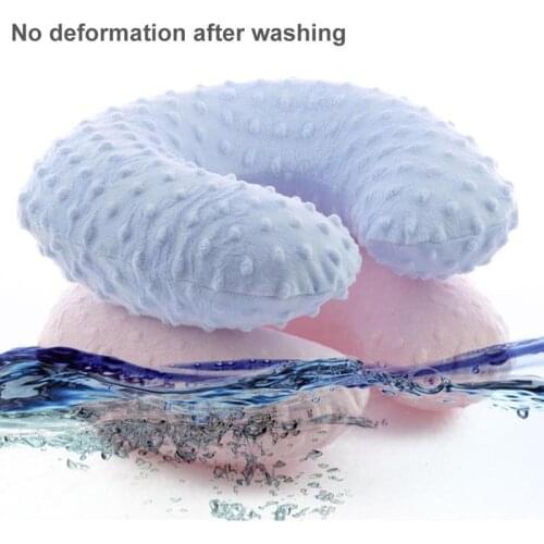 Comfortable U-Shape Inflatable Travel Car Pillow Baby Air Neck Support Headrest Cushion Office Nap Head Rest Air Neck Pillow