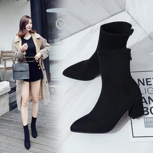 Winter new high quality womens shoes sexy zipper high heel ladies boots