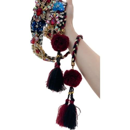 Women Belly Dance Rhinestone Tassel Sequin Belt Bellydance Fringed Waist Chain Oriental Indian Dancing Performance Accessories