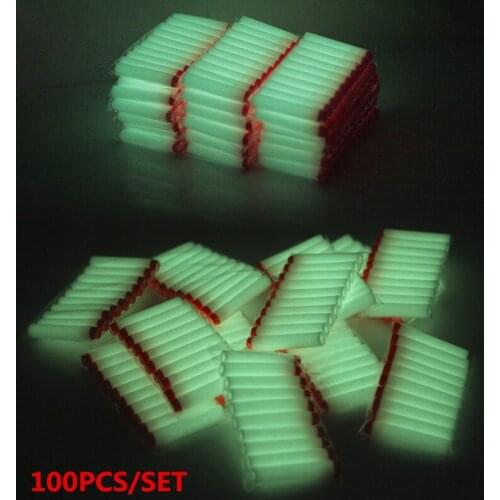 100Pc 7.2cm white Luminous Soft Bullet Refill Whistler Dart Sniper with Hole Mega Centurion Refill Foam Bullet for Nerf gun toys